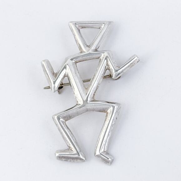 Vintage Native American Navajo Sterling Silver 925 Kachina Pin Brooch - Picture 2 of 7